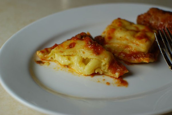 Mac and cheese ravioli