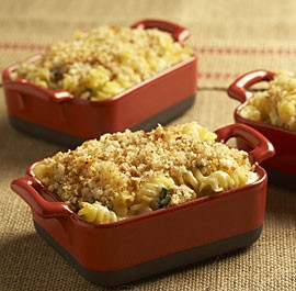 Mac and cheese with jalapeño and scallions
