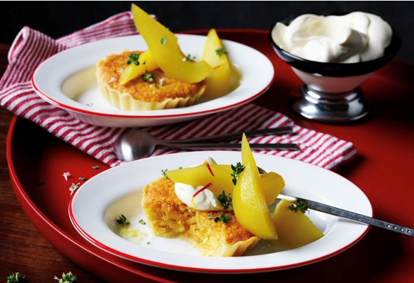 Macadamia and pear tarts