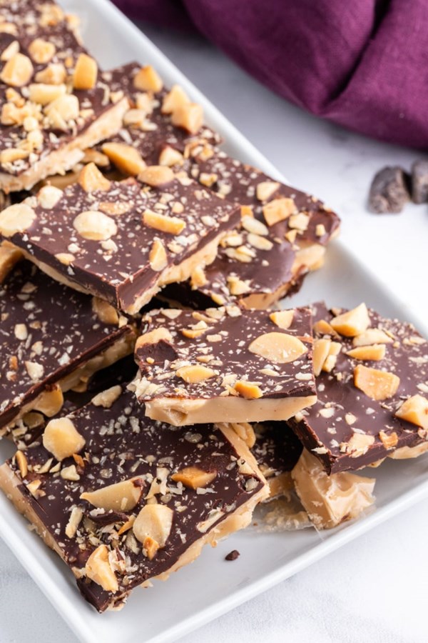 Macadamia nut butter toffee