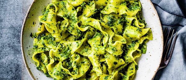 Macadamia pesto pappardelle