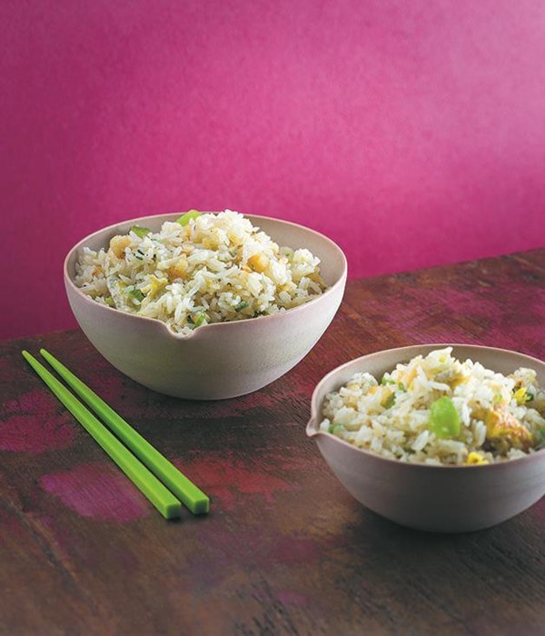 Macanese fried rice with cod