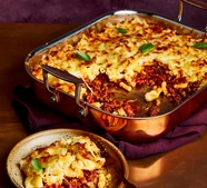 Macaroni cheese lasagne