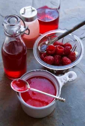 Macerated raspberries