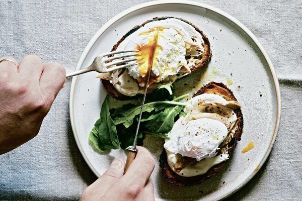 Mackerel & poached egg on toast