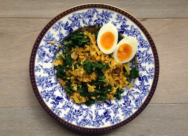 Mackerel and brown rice kedgeree