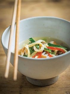 Mackerel and spring greens ramen
