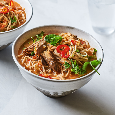 Mackerel and tamarind noodle soup