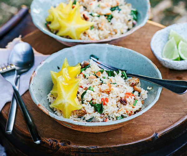 Mackerel fried rice (Khao padt bpla khem)