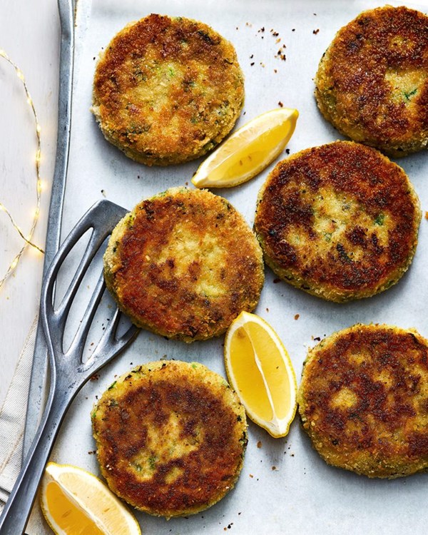 Mackerel, watercress and mustard fishcakes 