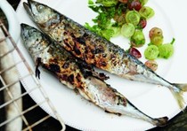 Mackerel with gooseberry and mint salsa