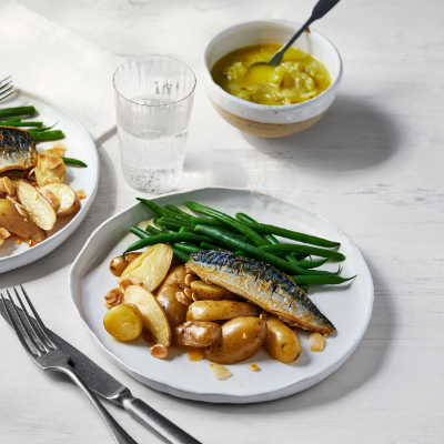 Mackerel with gooseberry sauce