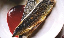 Mackerel with reducrrant sauce