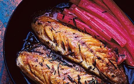 Mackerel with rhubarb and sherry vinegar
