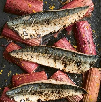 Mackerel with rhubarb [Kate Humble]