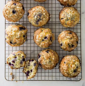 Mackinac lemon-blueberry muffins