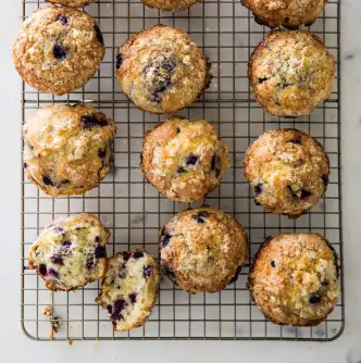 Mackinac lemon-blueberry muffins