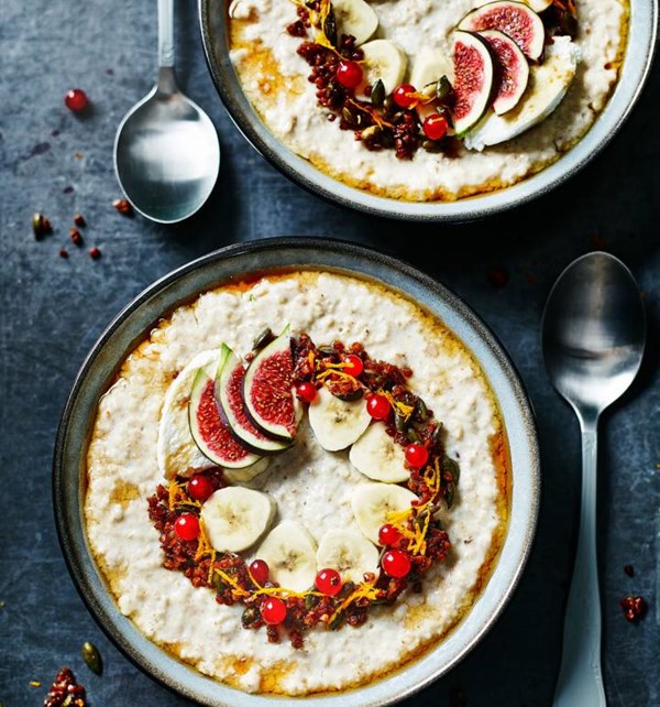 Madeleine Shaw's vanilla porridge with toasted buckwheat and ricotta