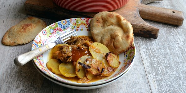 Madras and apricot beef hotpot