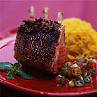 Madras-marinated rack of lamb