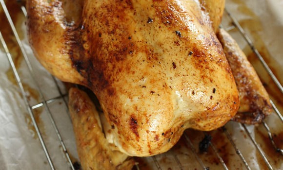 Maggie's perfect roast chicken with hazelnut & herb stuffing
