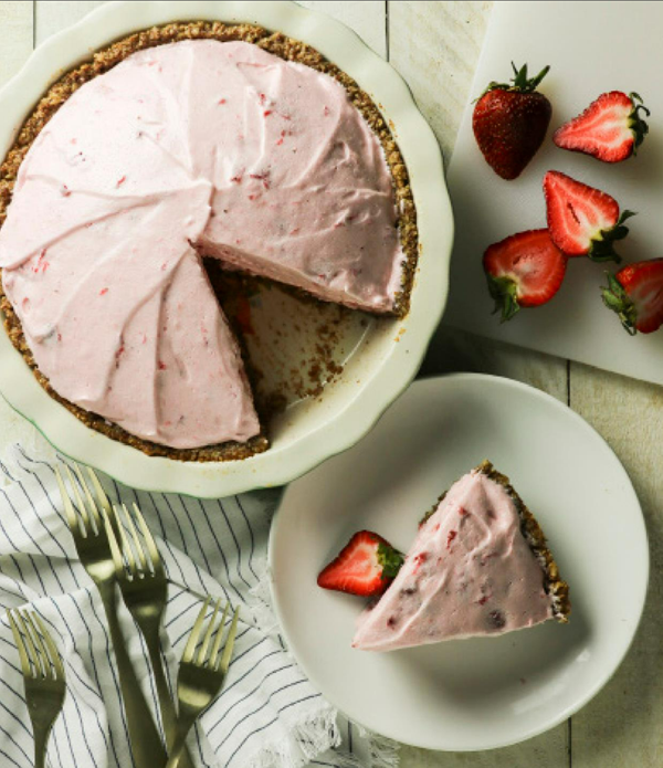 Magical strawberry icebox pie
