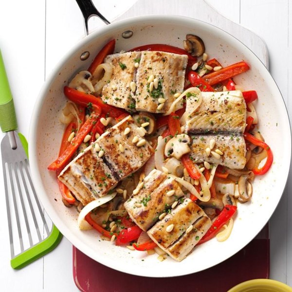 Mahi mahi & veggie skillet