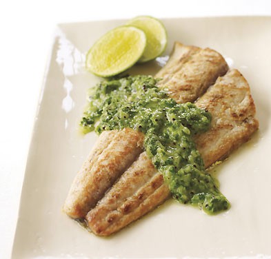 Mahi-mahi with fresh cilantro chutney