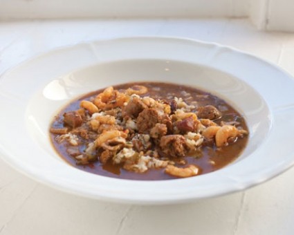 Maine shrimp and andouille gumbo