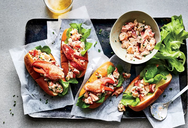 Maine-style lobster rolls