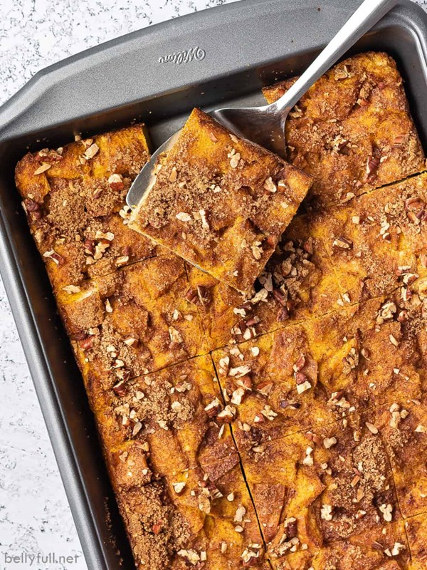 Make-ahead pumpkin French toast casserole