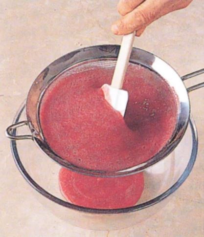 Making a berry purée