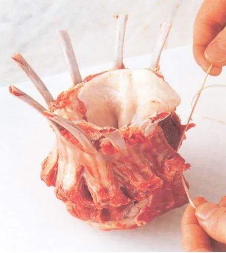 Making a crown roast of lamb