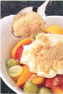 Making a fruit brulee