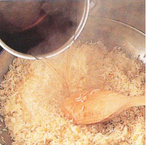 Making a pilaf