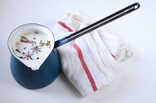 Making and using spice-infused milk