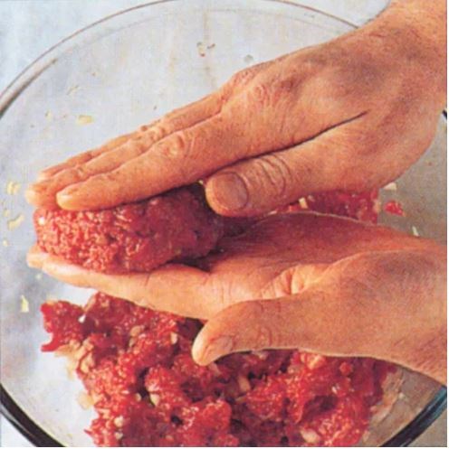 Making beef burgers