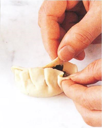 Making Chinese dumplings