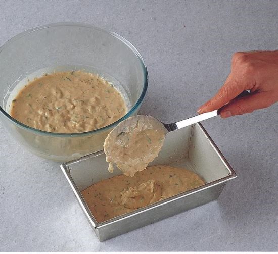 Making courgette bread