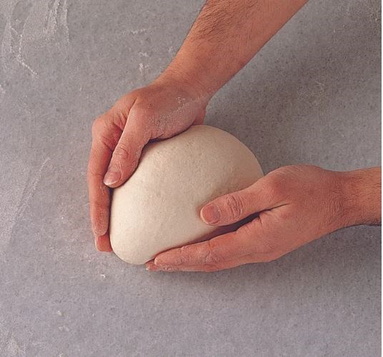 Making dough by hand