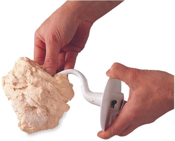 Making dough by machine