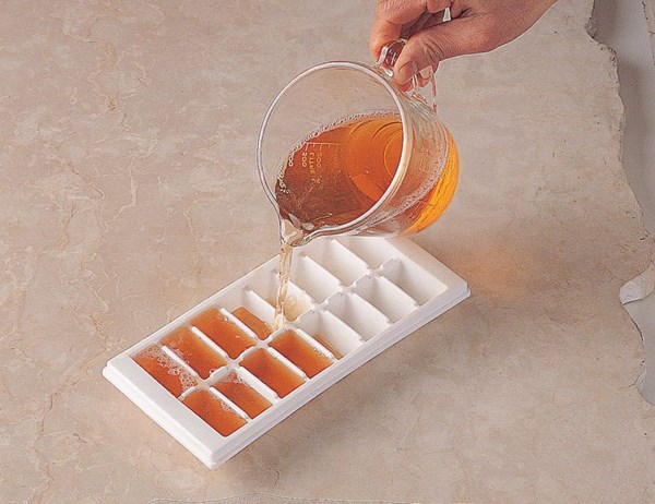 Making frozen stock cubes