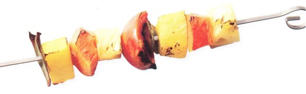Making fruit kebabs