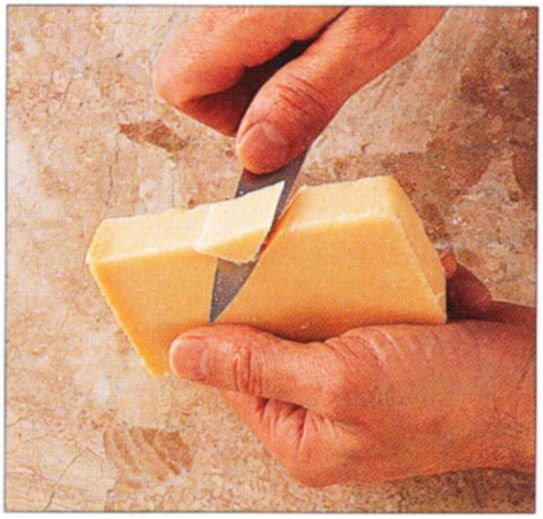 Making Parmesan curls
