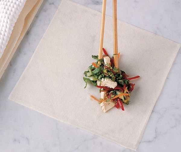 Making spring rolls
