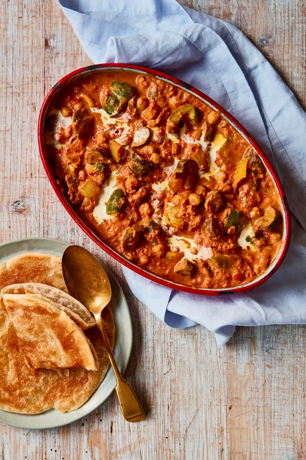 Malai chickpea curry