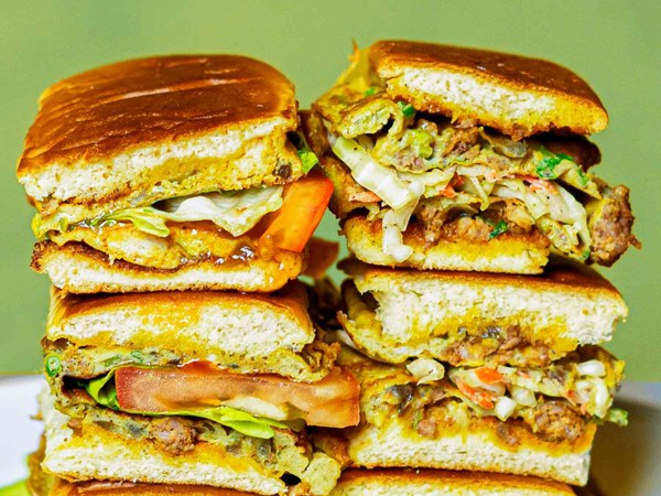 Malaysian griddled omelette sandwich (Roti John)