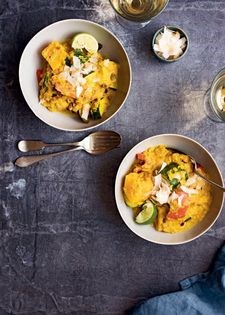 Malaysian squash and courgette rendang with red lentils