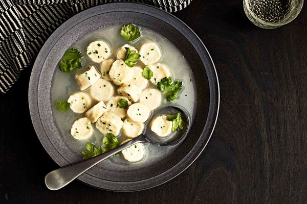 Malfatti in Parmesan broth