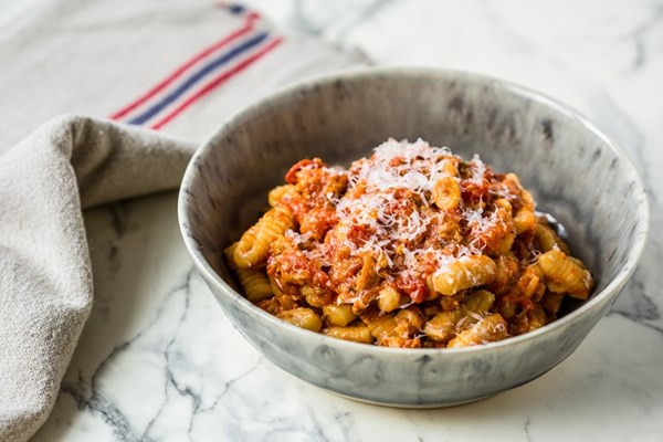 Malloreddus (gnochetti Sardi) with sausage and fennel ragù